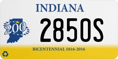 IN license plate 285OS