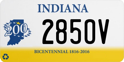 IN license plate 285OV