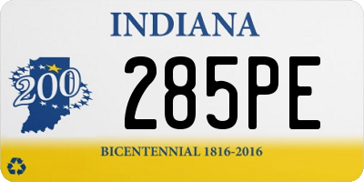 IN license plate 285PE