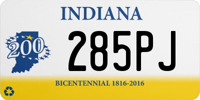 IN license plate 285PJ