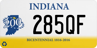 IN license plate 285QF