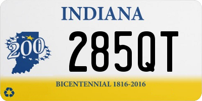 IN license plate 285QT