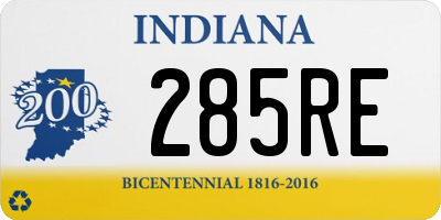 IN license plate 285RE