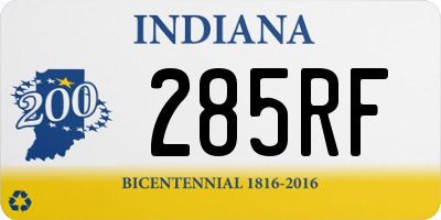 IN license plate 285RF