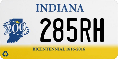 IN license plate 285RH