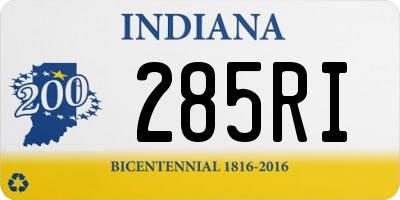 IN license plate 285RI