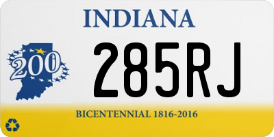 IN license plate 285RJ