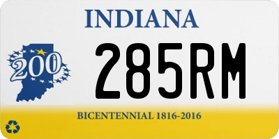 IN license plate 285RM