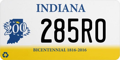 IN license plate 285RO