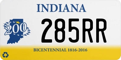 IN license plate 285RR