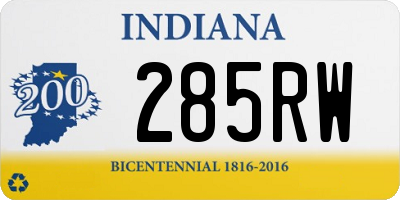 IN license plate 285RW