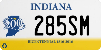 IN license plate 285SM