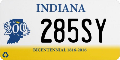 IN license plate 285SY