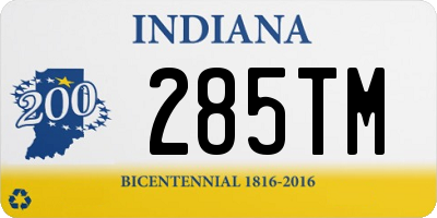 IN license plate 285TM