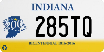 IN license plate 285TQ