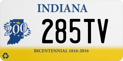 IN license plate 285TV