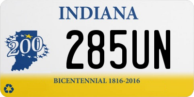 IN license plate 285UN