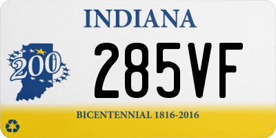 IN license plate 285VF