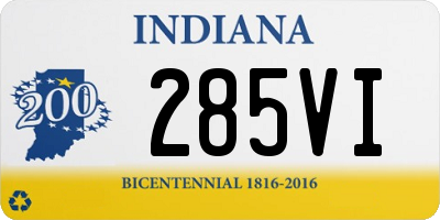 IN license plate 285VI