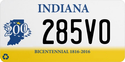 IN license plate 285VO