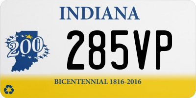 IN license plate 285VP