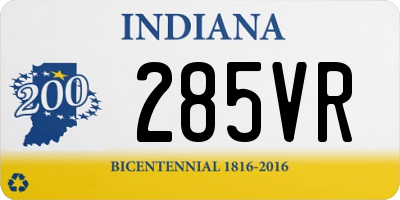 IN license plate 285VR