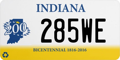 IN license plate 285WE