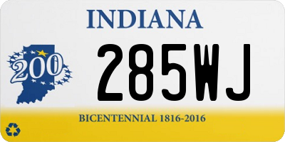 IN license plate 285WJ