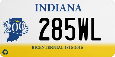 IN license plate 285WL