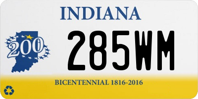 IN license plate 285WM
