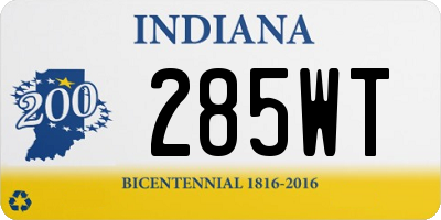 IN license plate 285WT