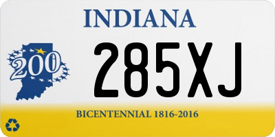 IN license plate 285XJ