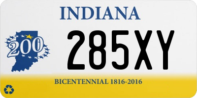 IN license plate 285XY