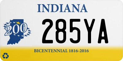 IN license plate 285YA