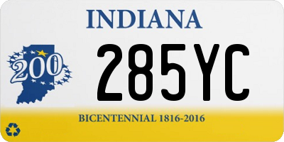 IN license plate 285YC