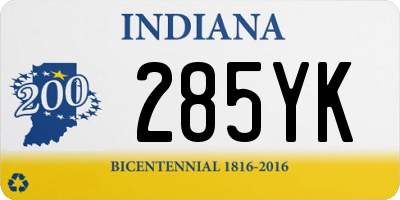 IN license plate 285YK