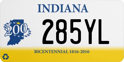 IN license plate 285YL