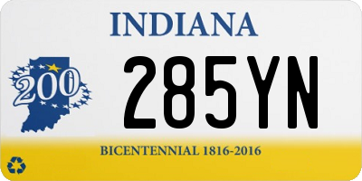 IN license plate 285YN