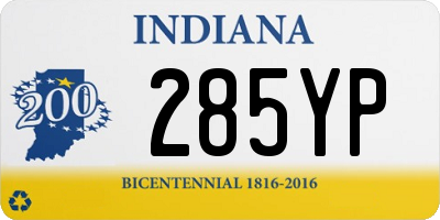 IN license plate 285YP