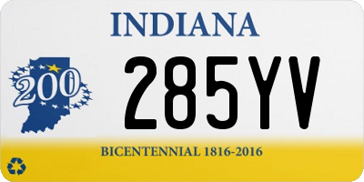 IN license plate 285YV