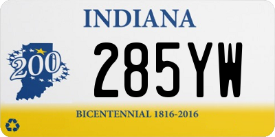 IN license plate 285YW