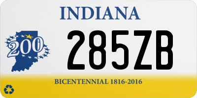 IN license plate 285ZB