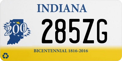 IN license plate 285ZG