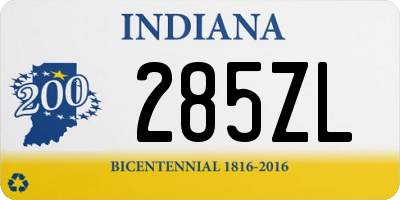 IN license plate 285ZL