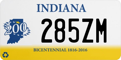 IN license plate 285ZM