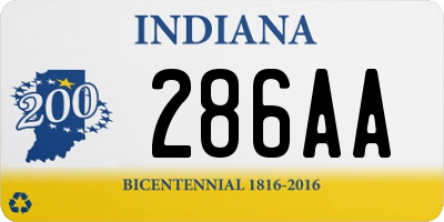 IN license plate 286AA