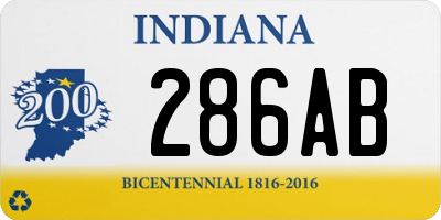 IN license plate 286AB