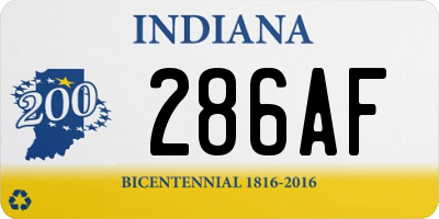 IN license plate 286AF