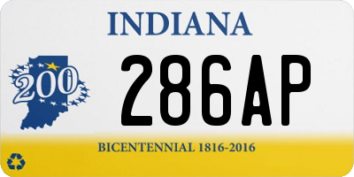 IN license plate 286AP