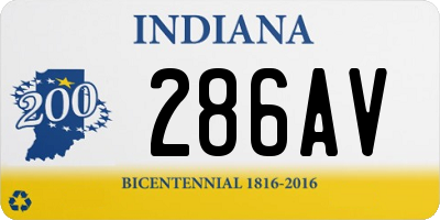 IN license plate 286AV